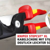 KNIPEX StepCut® XL 95 11 225 Kabelschere mit Stufenschnitt // Kabel deutlich leichter schneiden